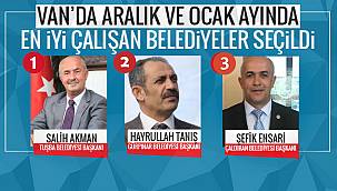 Van’da Aralık ve Ocak ayında en iyi çalışan belediyeler seçildi - Haberin Detayları Van Haber’de