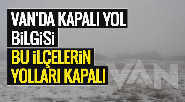 Van'da Kapalı yol bilgisi - Van'da birçok ilçenin yolları kapalı - Tam liste