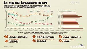 (TÜİK), 2020 yılı İş Gücü İstatistikleri’ni açıkladı. 
