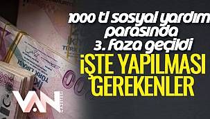 1000 TL Sosyal Yardım Parasında 3. Faza Geçildi- İşte Yapılması Gerekenler