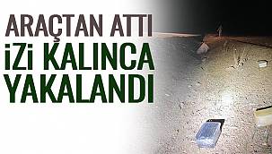 Araçtan Attı İzi Kalınca Yakalandı