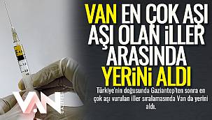 Van En Çok Aşı Olan İller Arasında Yerini Aldı