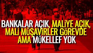 VAN’DA BANKALAR AÇIK, MALİYE AÇIK, MALİ MÜŞAVİRLER GÖREVDE AMA MÜKELLEF YOK