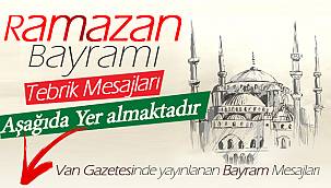 Van Gazetesinde yayınlanan Bayram Mesajları