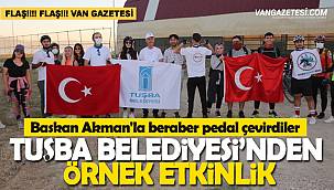 Başkan Akman'la beraber pedal çevirdiler