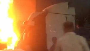 Son dakika Van Haber! Bölge hastanesi önünde tır alev aldı