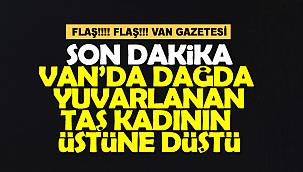 Son dakika Van haber: Van'da dağdan yuvarlanan taş kadının üstüne düştü