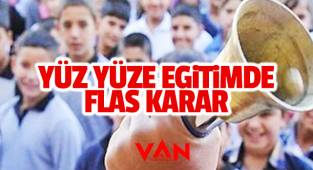 6 Eylül'de haftada 5 gün ve yüz yüze eğitime başlıyor