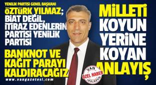 Öztürk Yılmaz; Biat değil, itiraz edenlerin partisi yenilik partisi