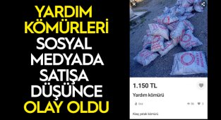 Van'da yardım kömürleri sosyal medya da satışa düşünce olay oldu