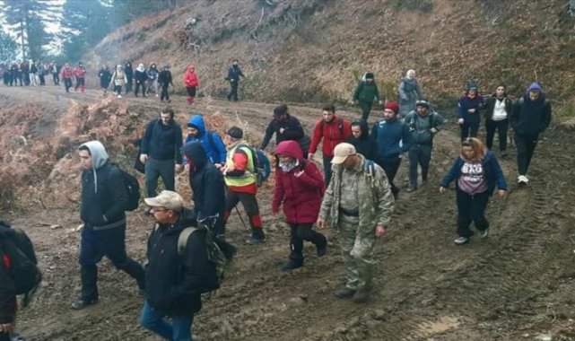 Bursa İnegöl'de 16 km'lik doğa yürüyüşü yapıldı