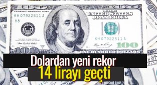 Dolardan yeni rekor 14 lirayı geçti