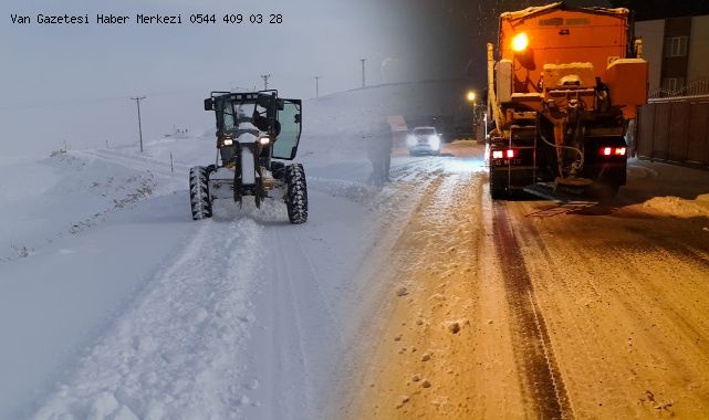 Tuşba'da kar mesaisi başladı