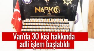 Van'da uyuşturucu suçlarından 30 kişi hakkında adli işlem başlatıldı