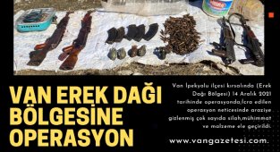 Van Erek Dağı bölgesine operasyon