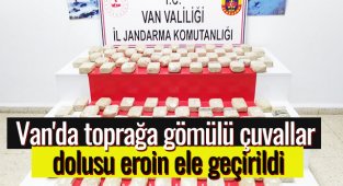 Van'da toprağa gömülü çuvallar dolusu eroin ele geçirildi