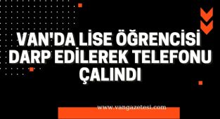 Van'da lise öğrencisi darp edilerek telefonu çalındı