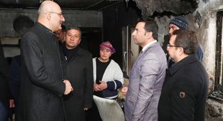 AYDIN’DAN EVİ YANAN AİLELERE GEÇMİŞ OLSUN ZİYARETİ