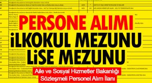 Van'da Devlet Dairesine İlkokul ve Önlisans Personel Alımı
