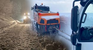 Van'da kapanan yollarda yoğun mesai