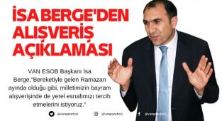 İsa Berge'den Alışveriş Açıklaması