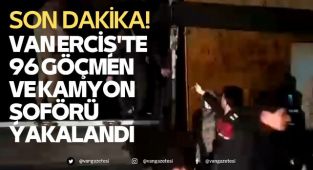 Van Erciş'te 96 göçmen ve kamyon şoförü yakalandı