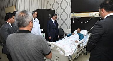 Vali Balcı'dan yaralı vali yardımcısına ziyaret