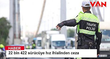 22 bin 422 sürücüye hız ihlalinden ceza