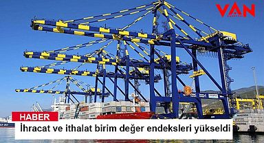 İhracat ve ithalat birim değer endeksleri yükseldi