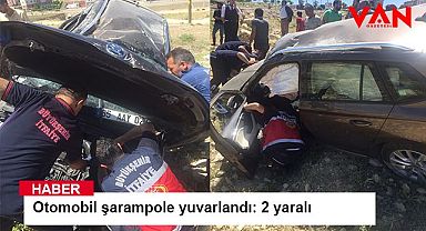 Otomobil şarampole yuvarlandı: 2 yaralı