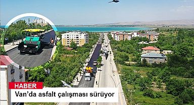 Van’da asfalt çalışması sürüyor 