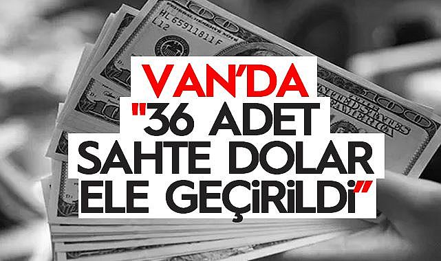Van'da 36 adet sahte dolar ele geçirildi