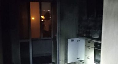 Van'da ev yangını