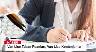 Van Lise Taban Puanları, Van Lise Kontenjanları!