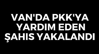 Van'da PKK'ya yardım eden şahıs yalandı 