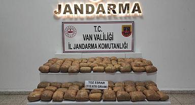 Van'da 112 kg 678 gr Toz esrar maddesi yalandı 