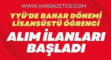 YYÜ'de Bahar Dönemi Alım İlanları Başladı