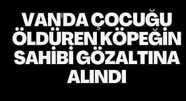 Van'da çocuğu öldüren köpeğin sahibi gözaltına alındı
