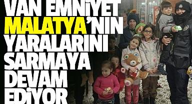 Van Emniyet Malatya İlindeki Depremzederi Unutmadı
