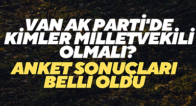 Van Ak Parti'de kimler milletvekili olmalı? Anket Sonuçları Belli Oldu