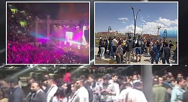Van'da ters eve akın, konserde ise; izdiham