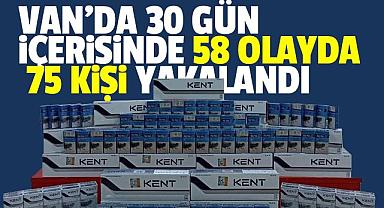 Van'da 30 gün içerisinde 58 olayda, 75 kişi yakalandı
