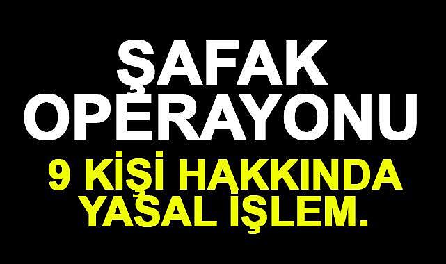 Van'da Şafak Operasyonu 9 Kişi Yakalandı