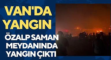 Van Özalp Yolu Üzerinde Yangın! Kamyonlar Alev aldı