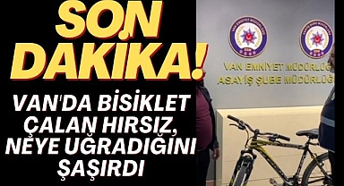 Van'da Bisiklet çalan hırsız, neye uğradığını şaşırdı