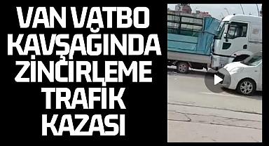 Van VATBO kavşağında zincirleme trafik kazası