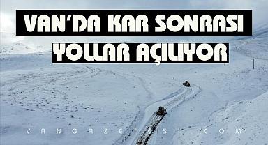 Van'da kar sonrası yollar açılıyor