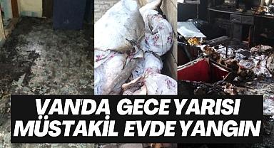 Van'da Gece Yarısı Müstakil Evde Yangın