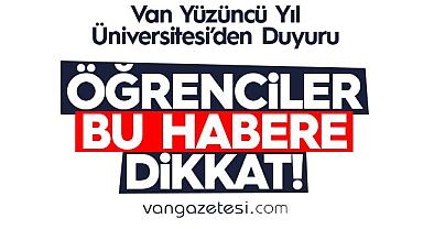 Van YYÜ’den Uluslararası Öğrencilerin Dikkatine 