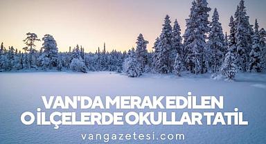 Van'da merak edilen o ilçelerde okullar tatil